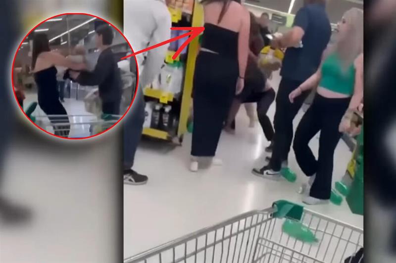 Мајка си го остави бебето за да учествува во масовна женска тепачка во маркет (ВИДЕО)
