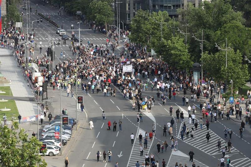Во Белград почна седмиот протест „Србија против насилство“ 