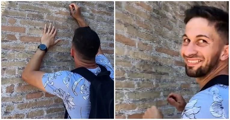 Момчето што го издлаби своето и името на неговата девојка на Колосеумот: Не знаев колку е стар