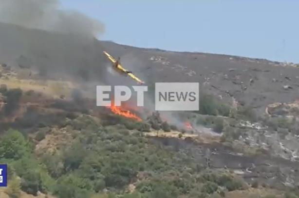 Видео: Канадер авион се урна во Грција