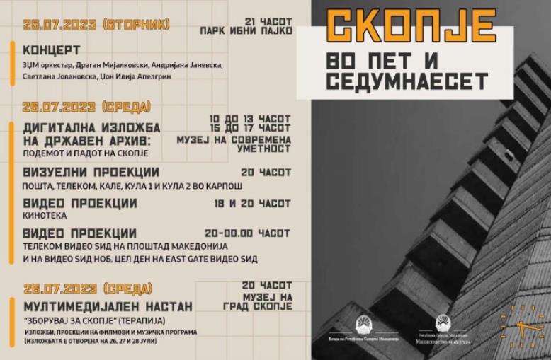 „Скопје во пет и седумнаесет“ - изложби, филмови и аудиовизуелни инсталации 
