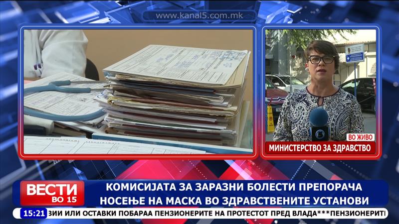 Комисијата за заразни болести препорача носење на маска во здравствените установи