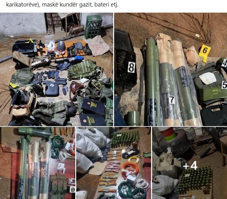 Минофрлачи, оружје, експлозив... меѓу запленетото во денешната рација во северно Косово