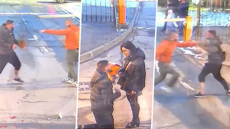 Момчиња жестоко се тепаат за девојка, се вмеша и бабичка со кеси (ВИДЕО)
