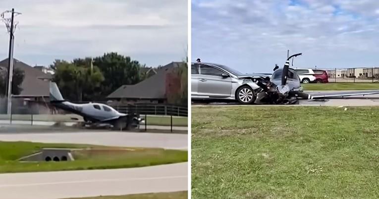 Слета со авион, па се заби во автомобил во движење (ВИДЕО)