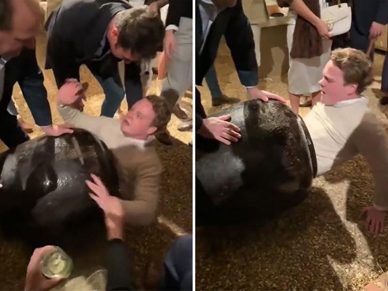 Момче се заглави во огромна вазна, го извлекоа на оригинален начин (ВИДЕО)