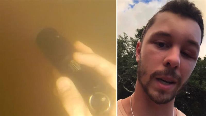 Нуркач два пати бил каснат по главата од алигатор во Флорида, само чудо го спасило (ВИДЕО)
