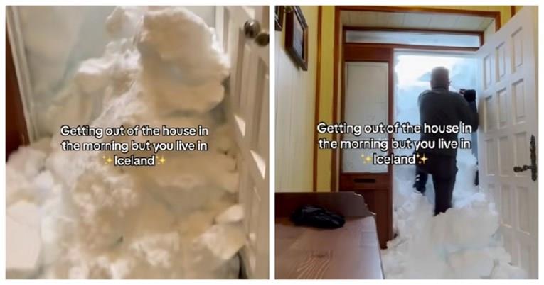 Жител на Исланд покажа како влегува дома кога има снег, снимката е хит (ВИДЕО)