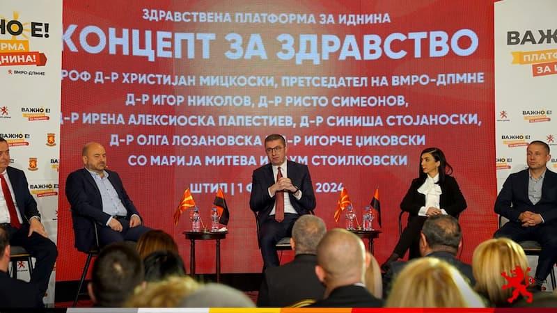 Мицкоски: Приоритет на Владата на ВМРО-ДПМНЕ ќе биде изградба на Клинички во Штип и Скопје