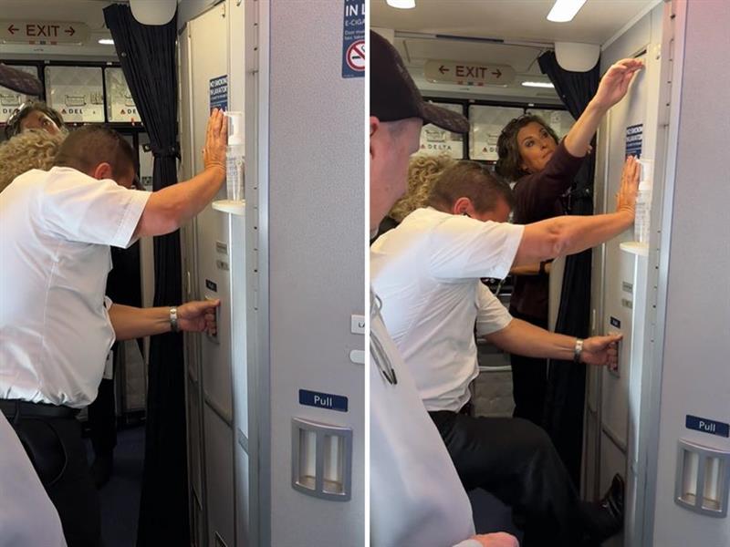 Пилотот спасува патник, заглавен во тоалет- сите се прашуваат кој управува со авионот ? (ВИДЕО)