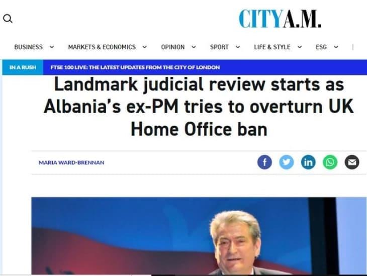 Британски медиуми: Почна ревизија на одлуката за непожелен за Сали Бериша, што е историски чин