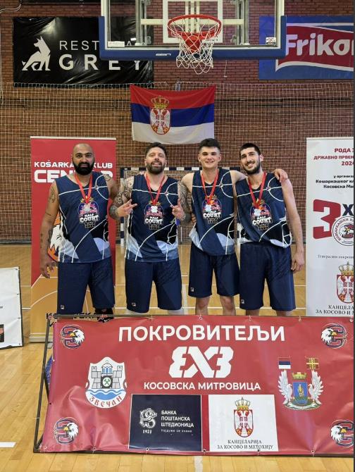 Второ место на турнир во Митровица, Србија за  3x3 екипата на Кино Влае 