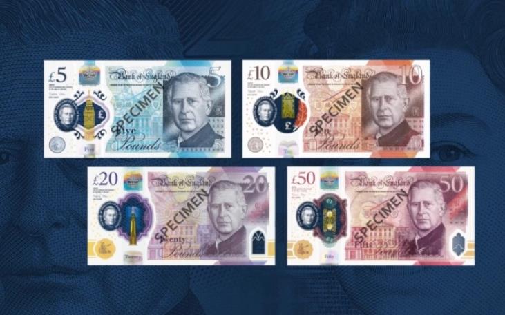 Во Велика Британија од денеска во оптек банкноти со ликот на кралот Чарлс Трети