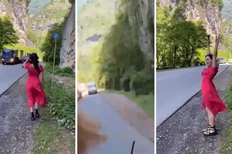 Застанала покрај пат и поздравувала туристи, кога наеднаш се слушнал тресок (ВИДЕО)
