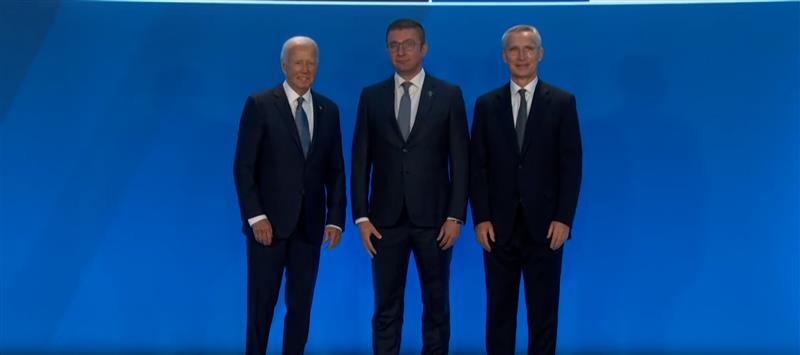 Бајден го пречека Мицкоски на почетокот на НАТО самитот во Вашингтон 
