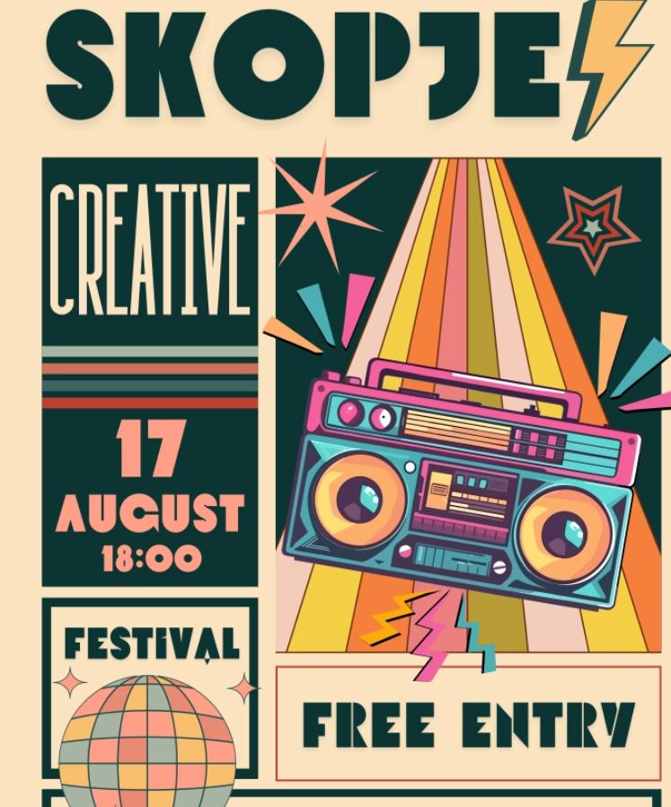 „Skopje Creative Fest“ во градскиот парк во Скопје на 17 август