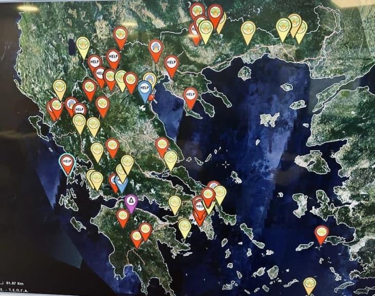 Во текот на вчерашниот ден најмалку десет пожари во Грција биле предизвикани од громови