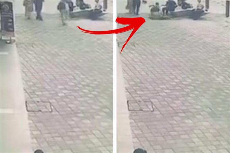 Снимен е моментот кога жена пропаѓа во 8 метри длабока дупка на патот и исчезнува (ВИДЕО)