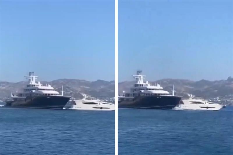 Суперјахта со полна брзина удри во луксузен брод кај Бодрум, патниците врескаат (ВИДЕО)