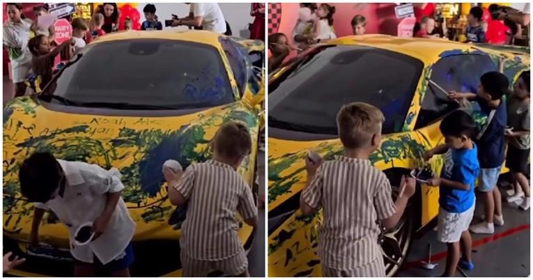 Детски роденден во Дубаи: Си чкртаат Ферари од 500.000 долари (ВИДЕО)