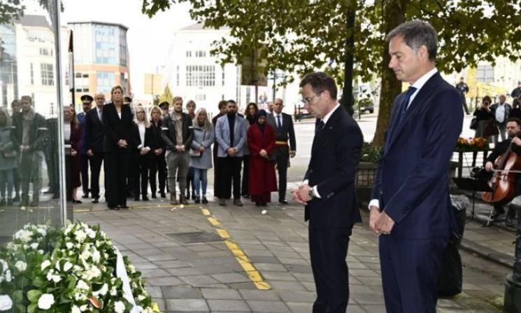 Одбележана годишнината од убиството на шведските фудбалски навивачи во Брисел