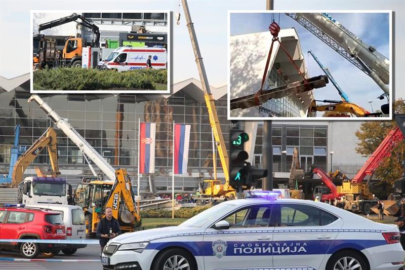 Единаесет загинати во уривањето на Железничката станица во Нови Сад 