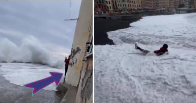 Туристка сакала да сними силна бура во Италија, не поминала добро (ВИДЕО)
