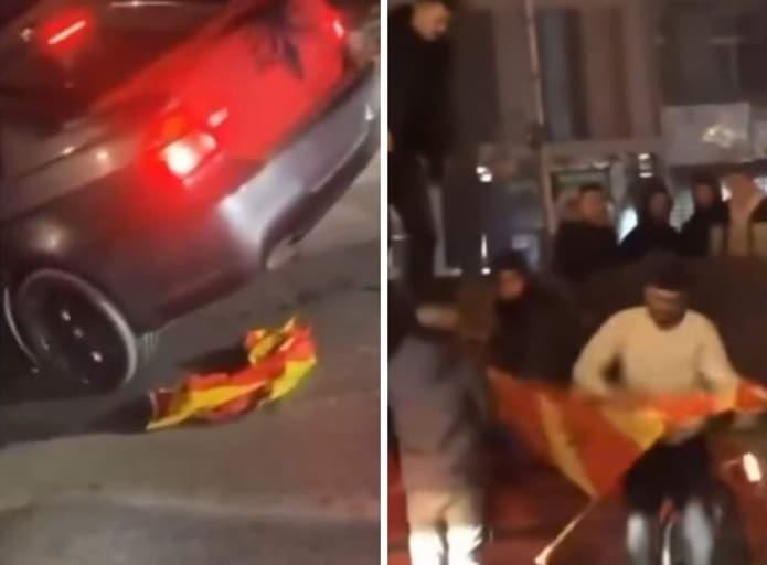 Притвор за три лица, кои го вчеравечер го палеа и газеа македонското знаме 