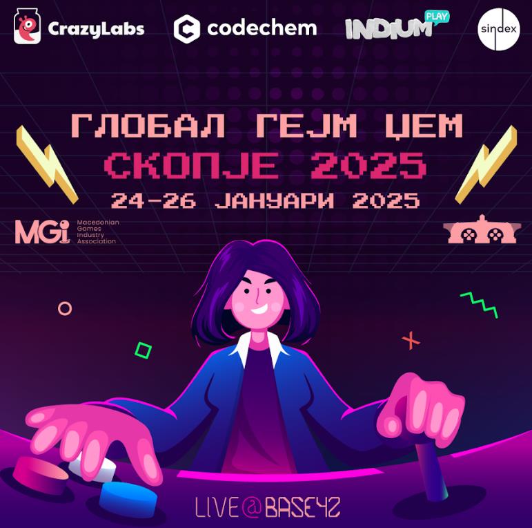 „Global Game Jam Skopje 2025“ – Создади игра, забавувај се и учи!