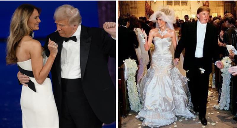 Трамп ѝ ја честиташе на Меланија 20. годишнината од бракот со снимка од свадбата (ФОТО)