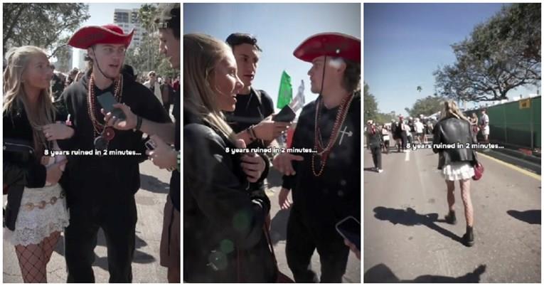 За само две минути среде улица разбрала дека осумгодишната врска заврши- мажот ја изневерувал 