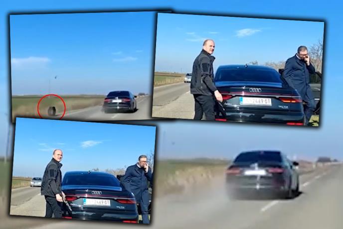Се огласи Вучиќ, откако отпадна тркало од автомобилот во кој се возел (ВИДЕО)