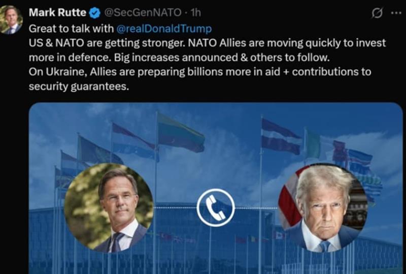 Телефонски разговор Руте - Трамп: НАТО и САД стануваат посилни 