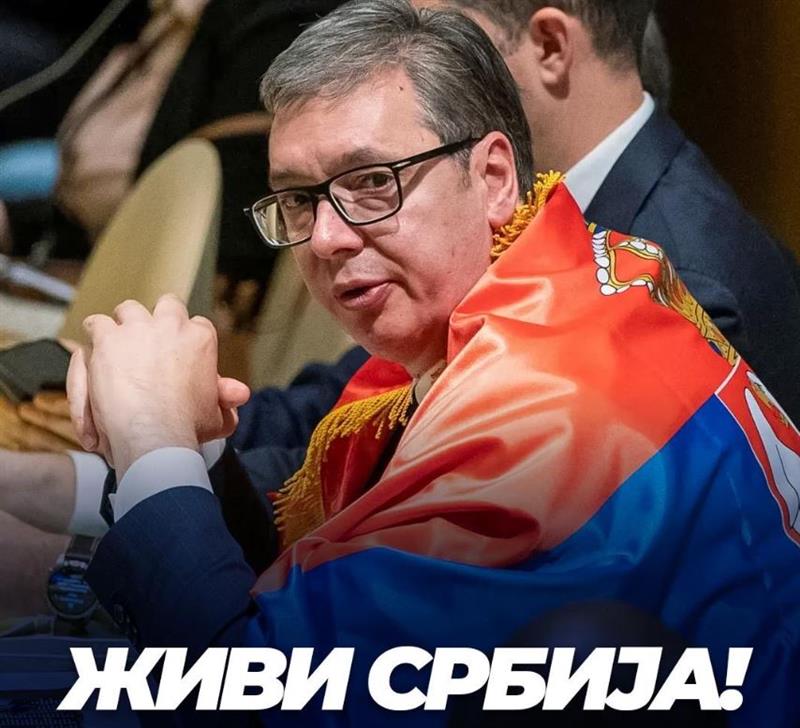 Вучиќ најави обраќање во 22 часот: „Србија живее“