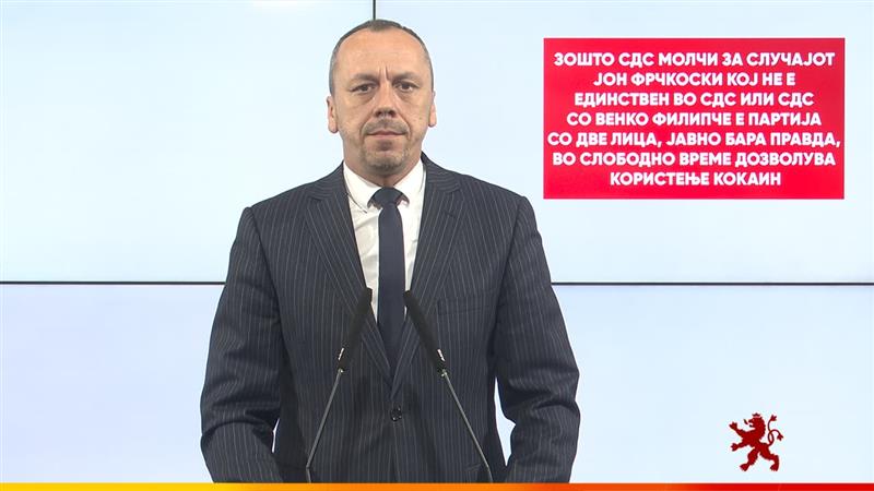 Петрушевски: Зошто СДС молчи за случајот Јон Фрчкоски кој не е единствен во СДС