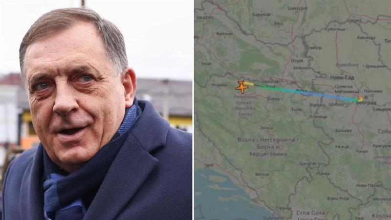 Авион на Владата на РС слета утрово во Белград, во него е најверојатно Додик