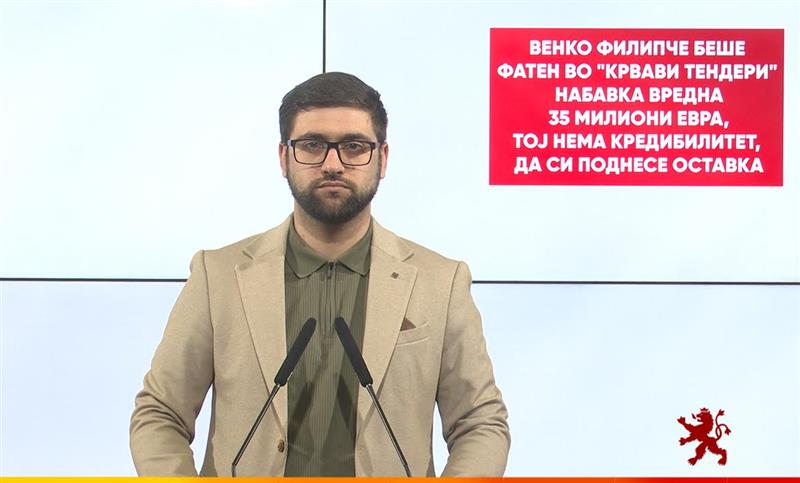 Манасиевски: Венко Филипче беше фатен во "Крвави тендери" набавка вредна 35 милиони евра