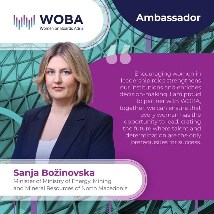 Божиновска со амбасадорките на WOBA: Лидерството не е машка привилегија