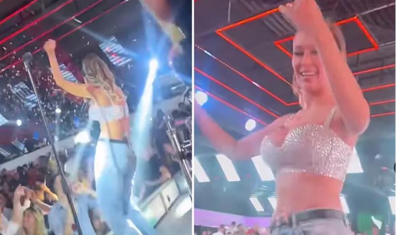 Невестата Теа Таировиќ „замеша“ облечена само во градник (ВИДЕО)