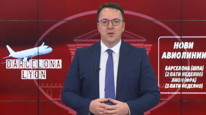 Николоски: Македонија и Скопје на авиомапата на Барселона и Лион