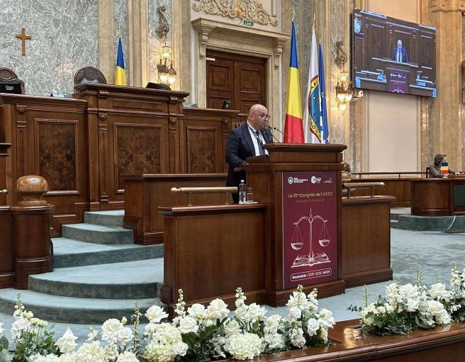 Претседателот на Уставниот суд Костадиновски на 10. Конгрес на АCCF во Букурешт
