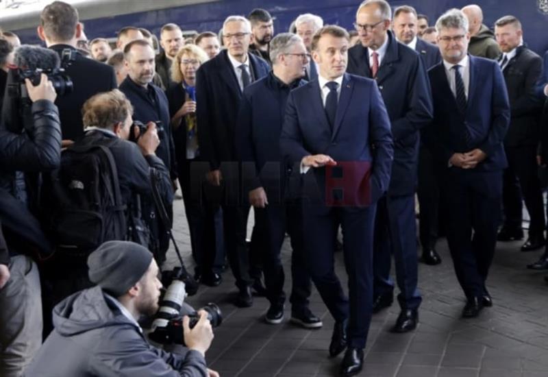 Макрон, Мерц, Стармер и Туск во Киев: Поддршка за Украина и повик за прекин на огнот