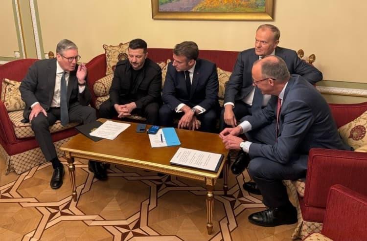 Зеленски и европските лидери му се јавија на Трамп од Киев 