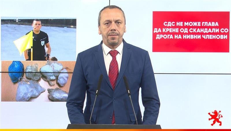 Петрушевски: СДС не може глава да крене од скандали со дрога на нивни членови