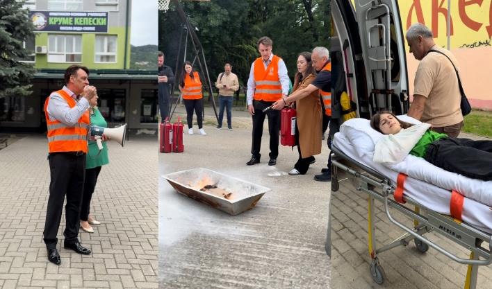 Симулациска евакуација во основното училиште „Круме Кепески“