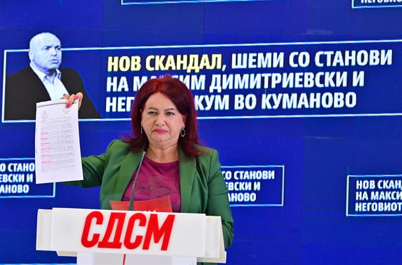 СДСМ: Нов скандал, шеми со станови на Максим Димитриевски и неговиот кум во Куманово