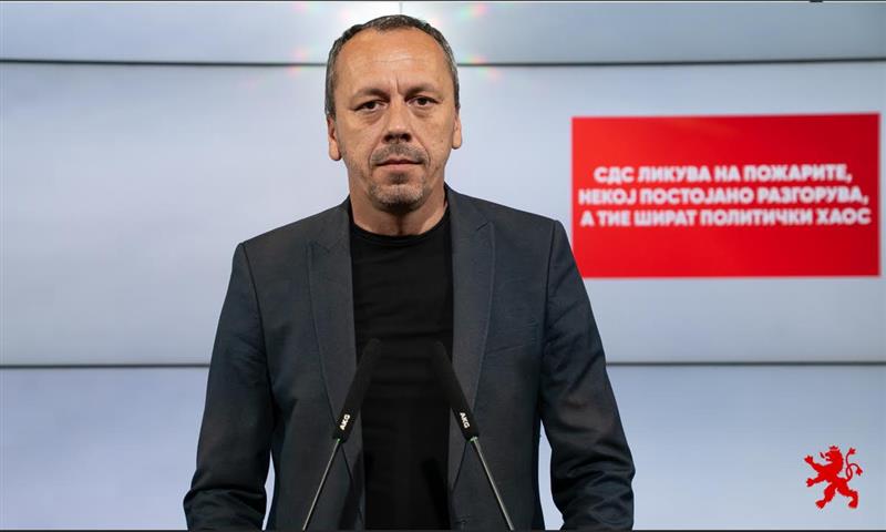 Петрушевски: СДС ликува на пожарите, некој постојано разгорува, а тие шират политички хаос
