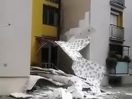 Падна дел од фасада во Скопје