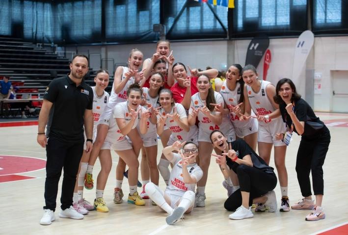 Прв триумф на македонските јуниорки на ЕП во кошарка