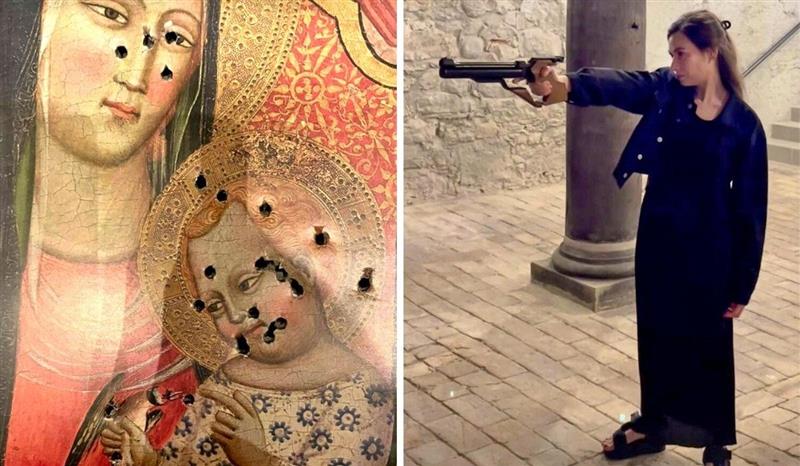 Швајцарска политичарка со косовско потекло ја изрешета сликата на Богородица и Исус- објавена е казната 